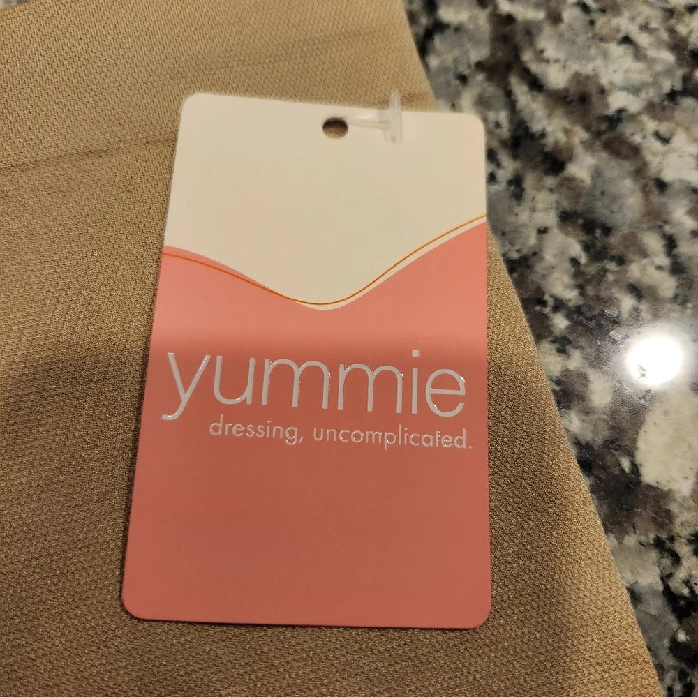 Yummie High-Waist Shaping Briefs Seamless Solutions Almond Size 1X/2X Plus Size